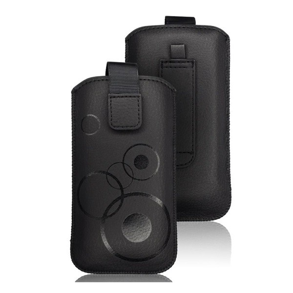 DEKOCASE tok álló (kör minta, kihúzható tépőzár, övre fűzhető, univerzális, 6.1