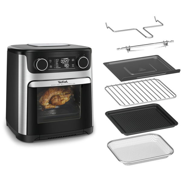Tefal Easy Fry Multifunction FW556DE0 frituregryde Enkelt 15 L Enkeltstående 1800 W Varmluftsteger Sort, Rustfrit stål