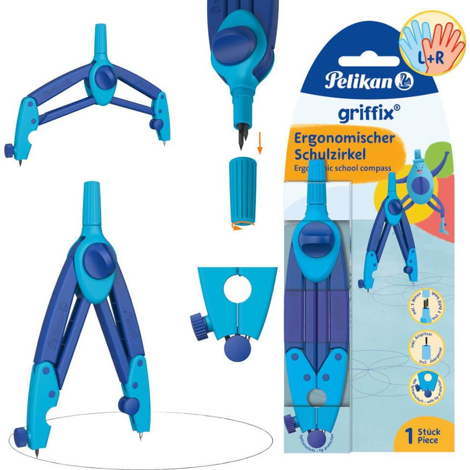 Pelikan Griffix ergonomikus kék körző (439841)