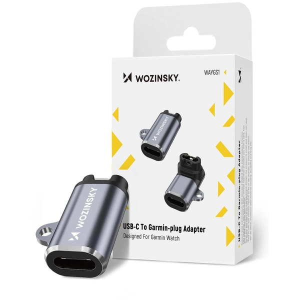 Adapter Wozinsky WAYGS1 przejściówka USB-C do smartwatch Garmin - szary