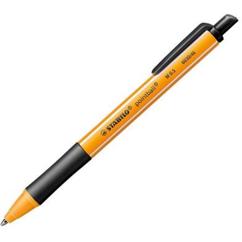 STABILO pointball Fekete Feltűzhető nyomógombos golyóstoll 1 dB (6030/46B10)