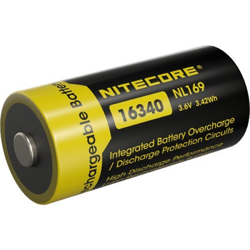 Nitecore Kellék Akkumulátor, 16340 RCR123 NL169 950mAh 3,6V B1 (NT-NL169)