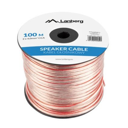 Lanberg SC-2X40 Hangszóró Kábel 2 x 4.0mm 100m - Átlátszó (SC-2X40-10CC-1000-TR)