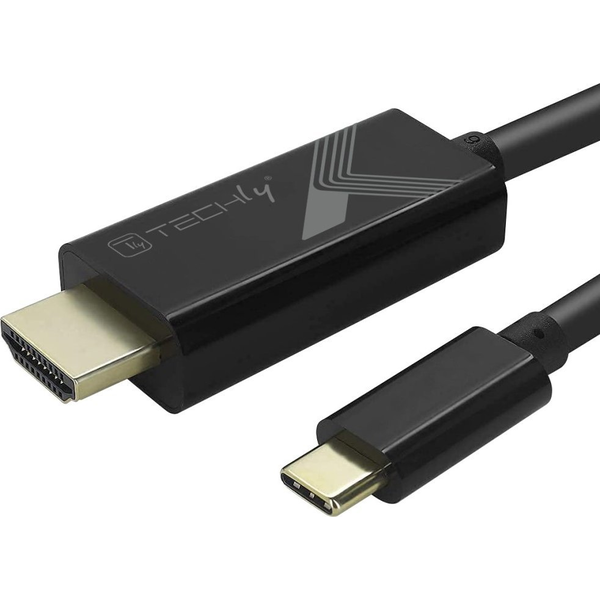 Techly IADAP-USBC-HDMI5TY adaptor pentru cabluri video 5 m USB tip-C HDMI Tip A (Standard) Negru