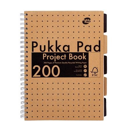 Pukka Pad Kraft project book spirálfüzet A4, vonalas, 100 lap (9566-KRA) (9566-KRA)