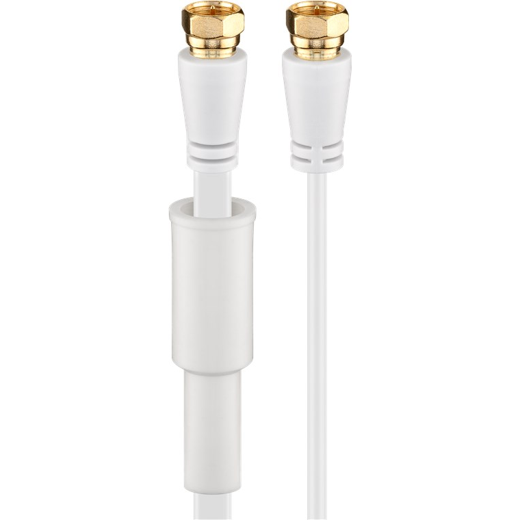 Goobay 67296 Type-F antenna kábel 5m - Fehér (67296)