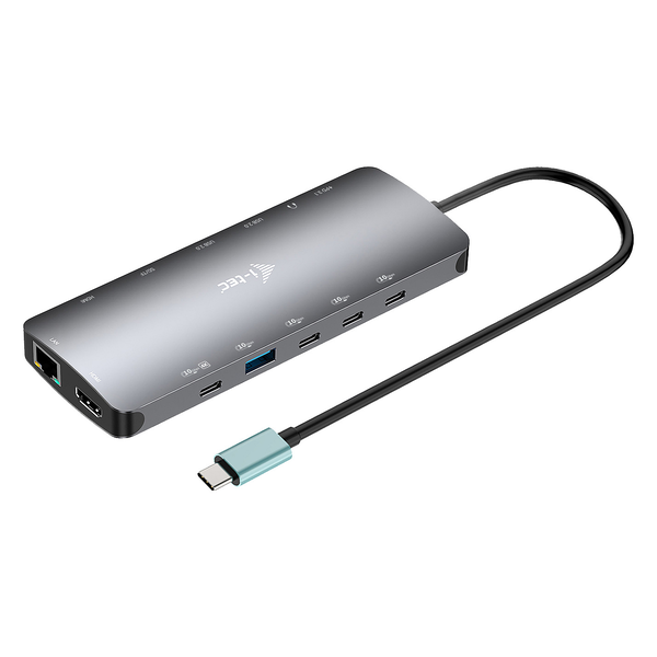 i-tec Metal C31NANOTRIPLEDOCKPD dockingstation Ledningsført USB 3.2 Gen 1 (3.1 Gen 1) Type-C Grå
