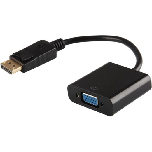 Adapter AV Savio DisplayPort - D-Sub (VGA) czarny (CL-90)