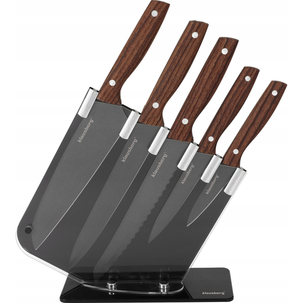  Klausberg ZESTAW 5 KUCHENNYCH NOŻY W STOJAKU KLAUSBERG KB-7616