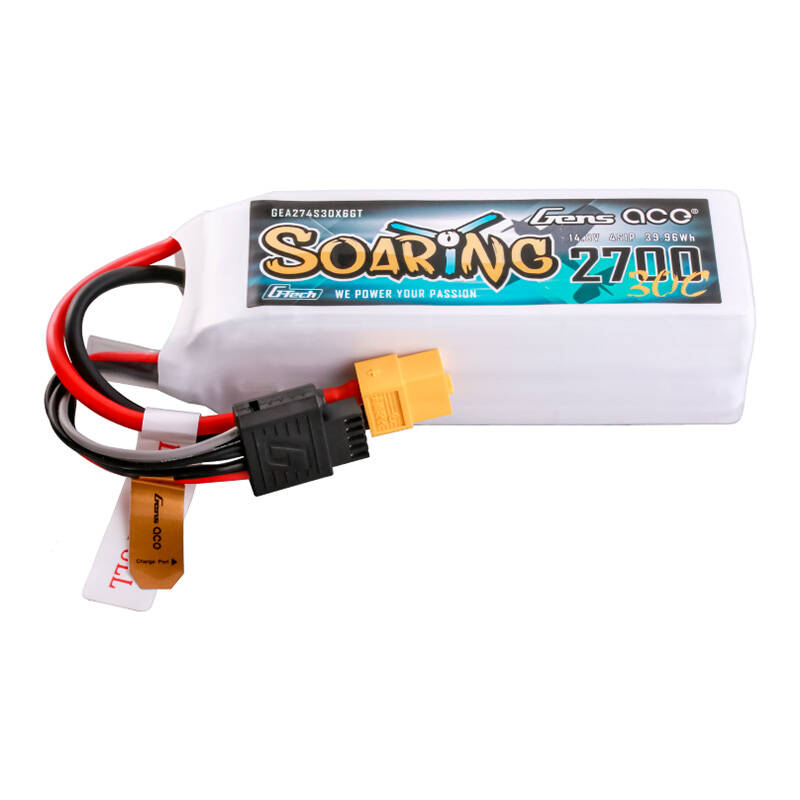 Gens ace G-Tech Soaring 2700mAh 14.8V 30C 4S1P LiPo XT60 akkumulátor (GEA274S30X6GT) (GEA274S30X6GT)