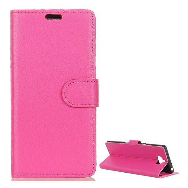 Tok álló, bőr hatású (FLIP, oldalra nyíló, asztali tartó funkció, prémium) RÓZSASZÍN [Sony Xperia 10 (L4113)] (5996457835003)