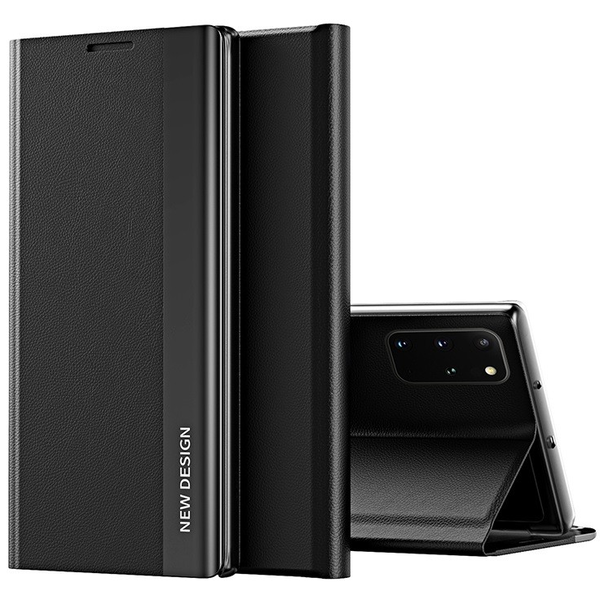 Samsung Galaxy S20 Ultra 5G SM-G988, carcasa cu deschidere laterala, suport, Wooze Silver Line, negru (104678)