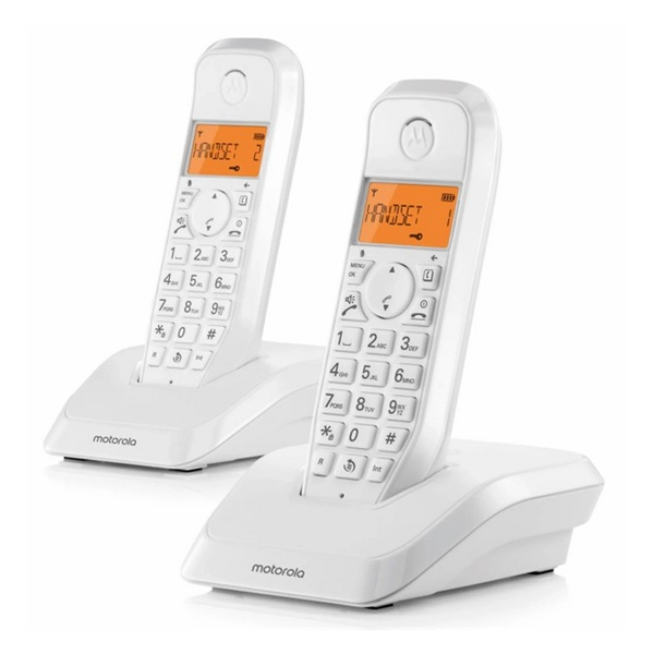 Motorola S12 Duo DECT telefon Nummervisning Hvid