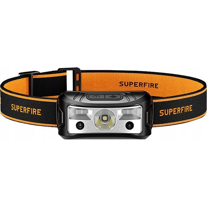 Superfire HL05-K Vízálló LED Fejlámpa 120 Lumen - Narancs / Fekete (070823)