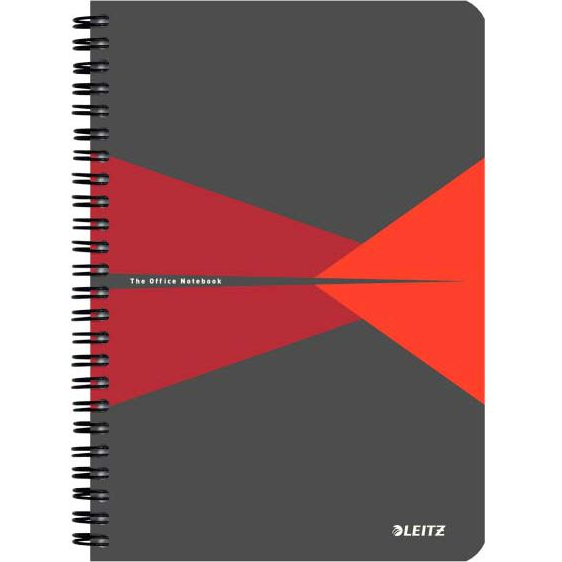 Leitz 46470025 jegyzettömb és jegyzetfüzet A4 90 lapok Szürke, Vörös (46470025)