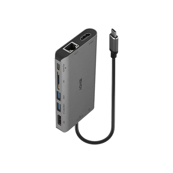 Lindy 43323 stații de andocare și replicatoare de porturi pentru calculatoare portabile Prin cablu USB 3.2 Gen 1 (3.1 Gen 1) Type-C Negru, Gri