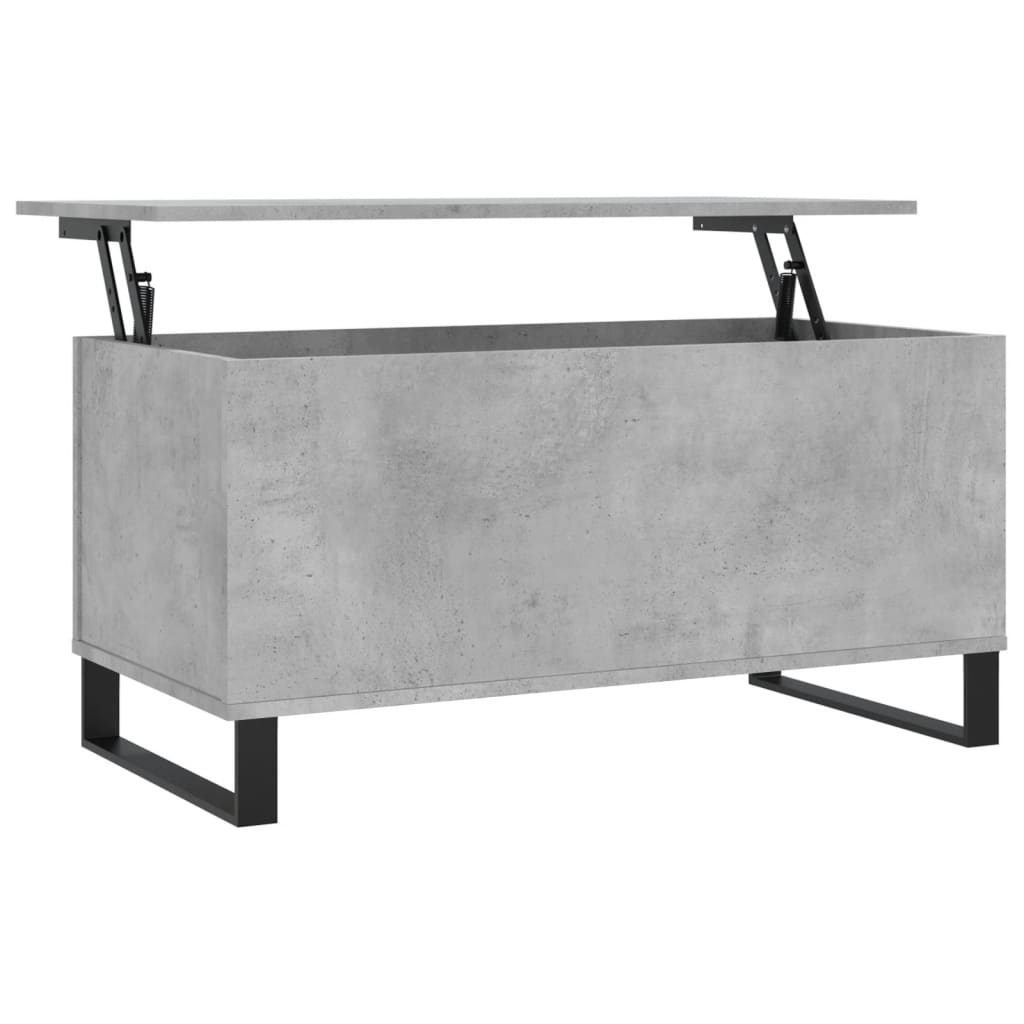 betonszürke szerelt fa dohányzóasztal 90x44,5x45 cm (830984)
