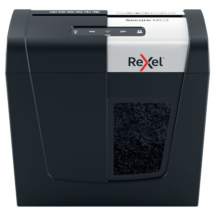 Rexel Secure MC3 Whisper-Shred Mikrokonfetti Iratmegsemmisítő 3 lap P-5 Fekete (2020128EU)