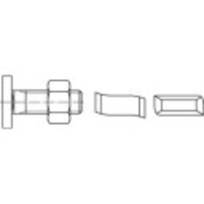 Alstertaler Schrauben & Präzisionsteile 160654 Kalapácsfejű csavar M10 15 mm Acél Galvanikusan cinkezett 100 db (160654)