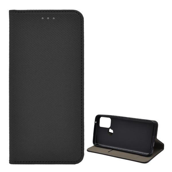 Tok álló, bőr hatású (FLIP, oldalra nyíló, asztali tartó funkció, rombusz minta) FEKETE [Motorola Moto G50 (XT2137)] (5996591213118)