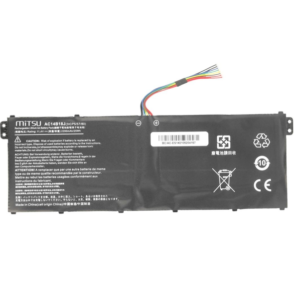 MITSU Acer ES1 Notebook akkumulátor 25Wh