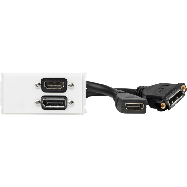 Vivolink WI221267 presa energia HDMI + DisplayPort Bianco