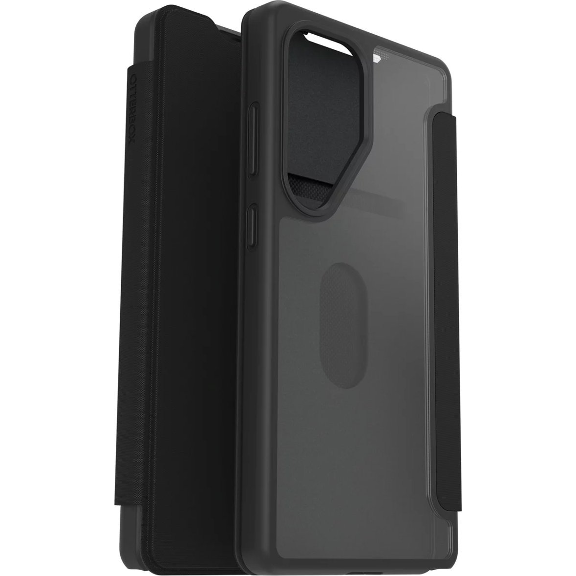 OtterBox React Folio Samsung Galaxy S25 Ultra Flip Telefon Tok - Fekete/Áttetsző (77-97833)