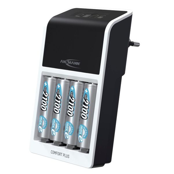 Ansmann Comfort Plus 4x AA/AAA NiMH Akkumulátor Töltő (+4 db AA elem)