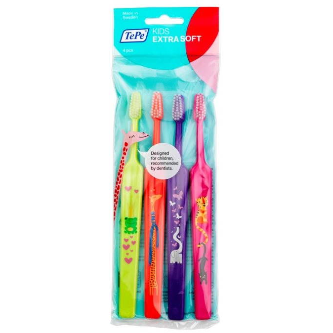 TEPE Extra Soft gyermek fogkefe, 4 db (7317400000749)