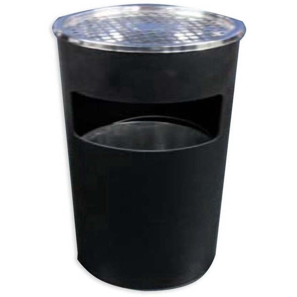 ROUND TRASH BIN WITH ASHTRAY T-Y0617M