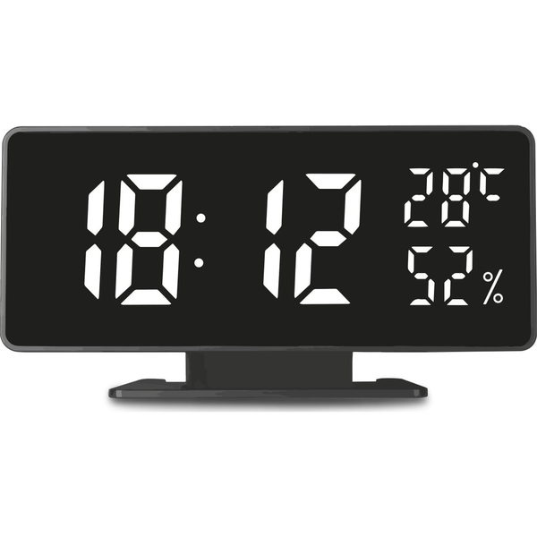 Óra ébresztővel és Hőmérő Funkcióval, GreenBlue, Higrométer, Fekete, GB395