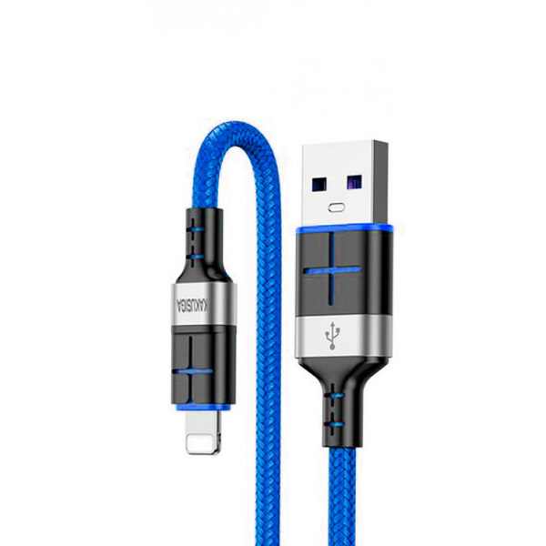 USB kabel Kakusiga KSC-696 Light 1,2m 2,4A MODRÁ