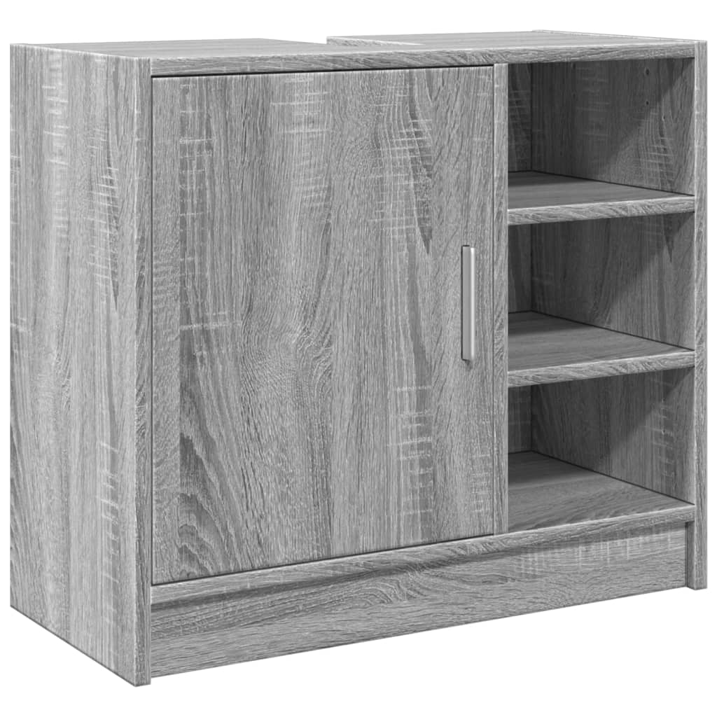 szürke sonoma színű szerelt fa mosdószekrény 63 x 29 x 55 cm (848134)