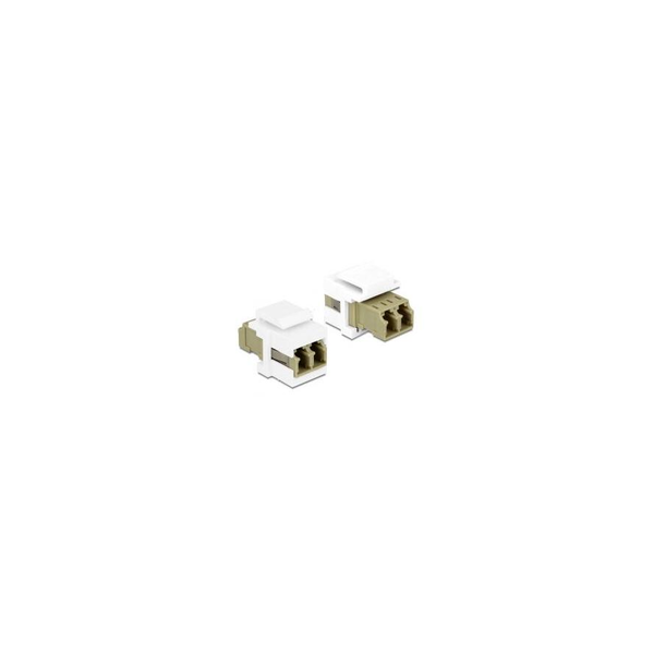Delock LC Duplex -> LC Duplex F/F keystone modul fehér multi-mode