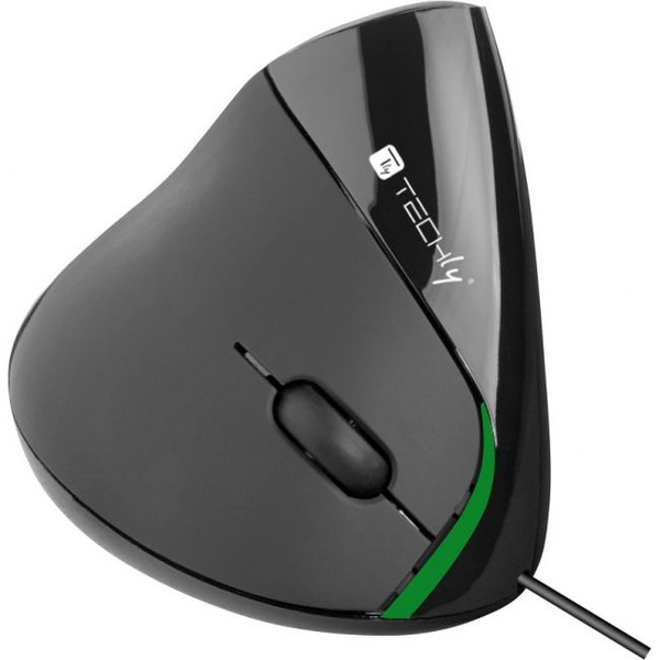 Techly Ergonomic Vertical egér fekete (360806)