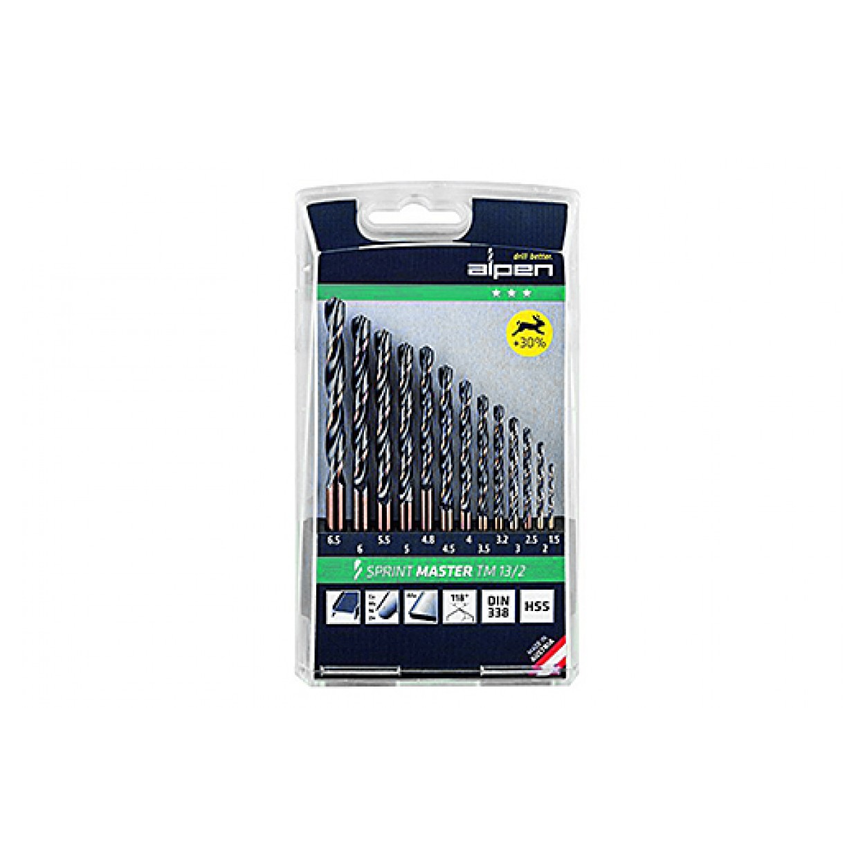 Alpen 811101100 Sprint Master TM 13/2 Fúrószár készlet (13db / csomag) (811101100)