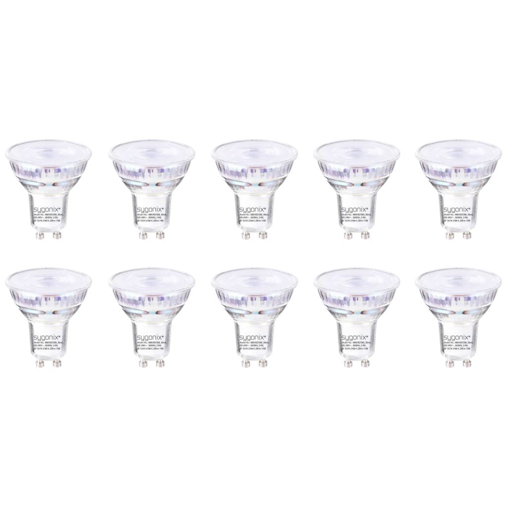 Sygonix LED fényforrás GU10 2.4W meleg fehér 10db/cs (SY-5239524) (SY-5239524)