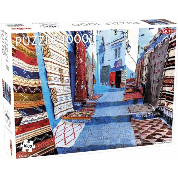 Tactic Around the World: Chefchouen Morocco - 1000 pcs Puzzle (cu imagine) fierăstrău 1000 buc. Oraș