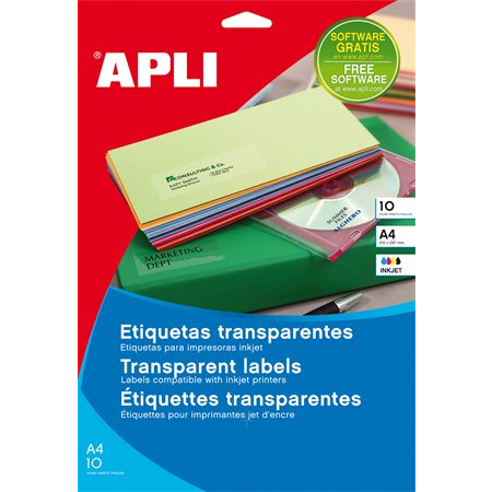 Apli 48,5x25,4 mm kerekített sarkú poliészter etikett 440 etikett/csomag (10050)