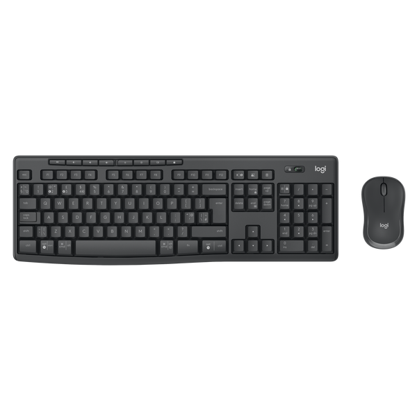 Комплект клавиатура и мишка, Logitech MK370, безжична, черна