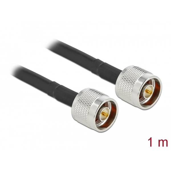 DELOCK Antennekabel N Stecker zu N Stecker LMR CFD300 1m low