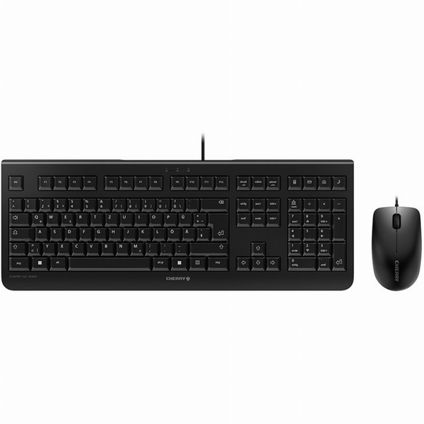CHERRY DC 2000 tastatur Mus inkluderet Kontor USB QWERTZ Tysk Sort