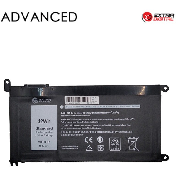 Nešiojamo kompiuterio baterija DELL WDX0R, 3400mah, Extra Digital Advanced