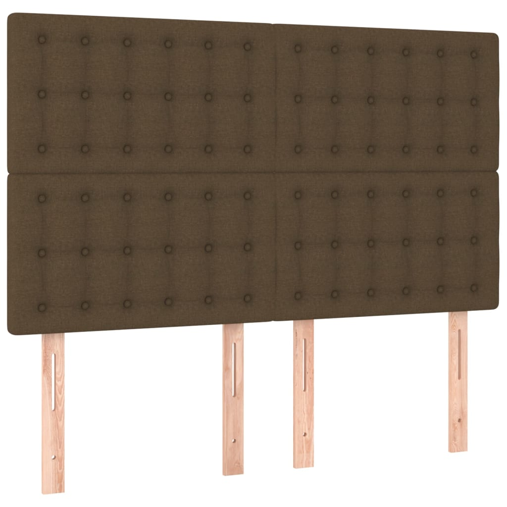 4 db sötétbarna szövet fejtámla 72 x 5 x 78/88 cm (3116767)