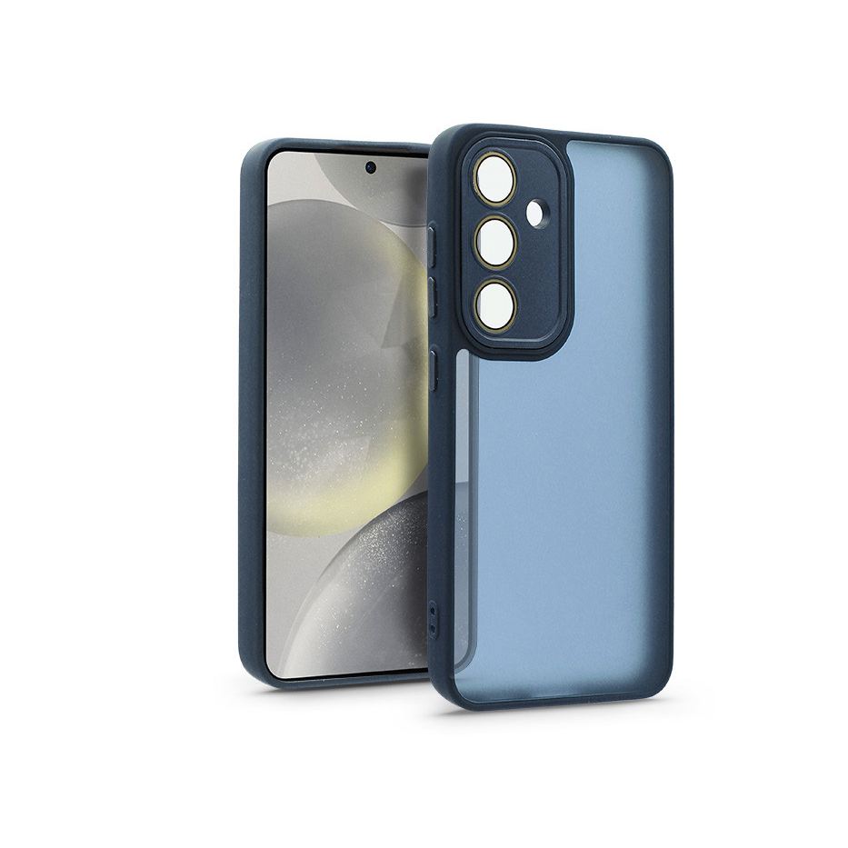 Samsung SM-S921 Galaxy S24 hátlap kameravédő peremmel, lencsevédő üveggel - Variete - sötétkék (HF238390)