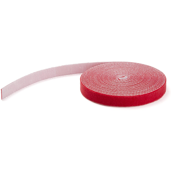 StarTech.com HKLP100RD kabelsamler Krog og løkke kabelbinder Nylon Rød 1 stk