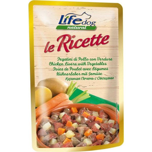  Life Pet Care LIFE DOG sasz.95g LIVERS + VEGETABLES LE RICETTE /30