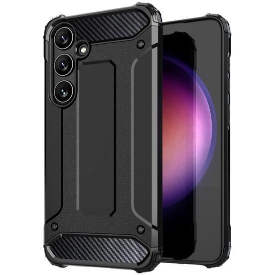 Gigapack Defender Samsung Galaxy S24 (SM-S921) fémhatású tok fekete (GP-150938) (GP-150938)