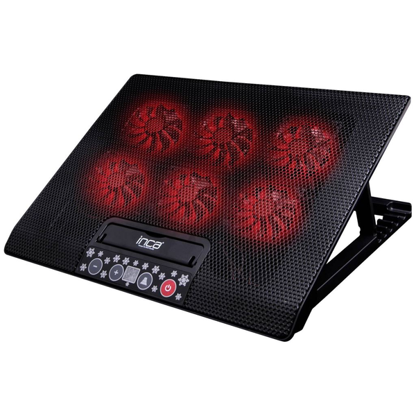 INCA 17" Notebook állvány hűtő és USB HUb funkcióval fekete (INC-601GMS)