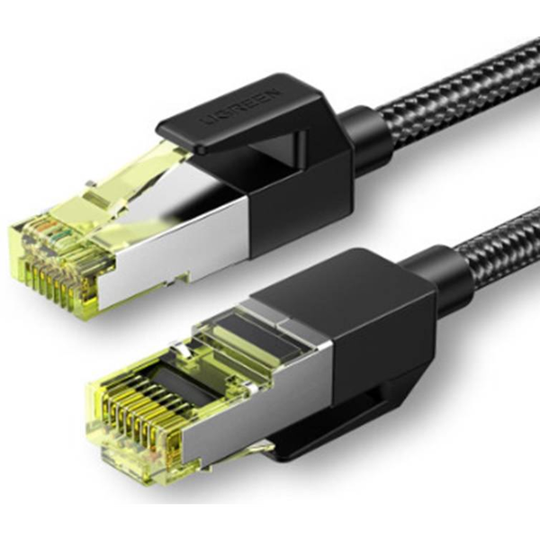 Patchcord Ugreen F/FTP 7 RJ45/RJ45 1 m černý